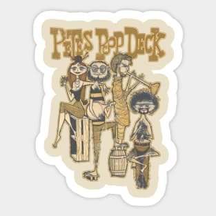 Pete's Poop Deck 1957 - Disstresed Vintage Style Sticker